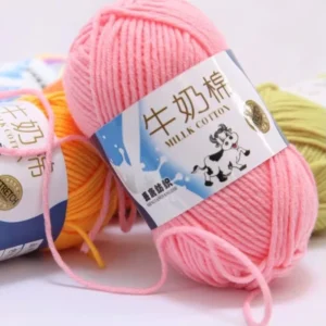 5 Plys Super Soft Hand Knitting Ball Yarn 16S/5 100% Milk Cotton Yarn for Baby Sweaters