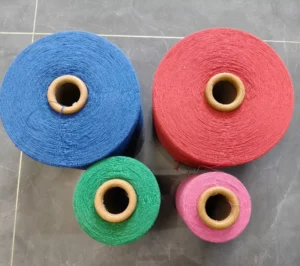 50 50 Cotton Polyester Blended Melange Yarn Dyed Recycled Yarn for Knitting and Weaving
