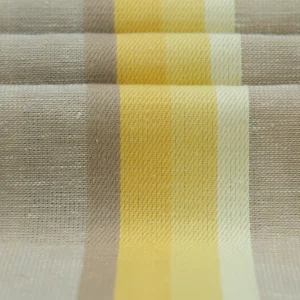 50% Cotton 50% Linen Blend Upholstery Linen Fabric Multi-Colored Strip Lightweight Plain Woven for Sofa Curtain Pillow Furniture