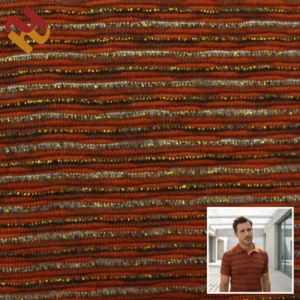 50% Polyester 50% Cotton 230GSM Knitting Rib Fabric Yarn Dyed for Women Girl Men Boy Camisole T-shirt Bodysuit Dress Sweater