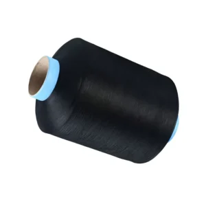 50D Black Bleached Chenille Polyester Filament Low-elastic Twisted DTY Yarn Model XS906T Jinjiang China for Webbing Labels Warp