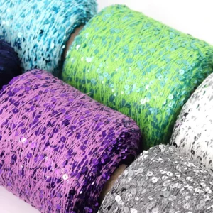 50G Hair Blended Yarn With Sequins Hat Scarf Sweater Making Favors 3MM+6MM Fancy Yarn DIY Knitting Yarn