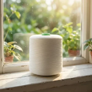 50S/2 100% Recycled Post-Consumer Polyester Sewing Yarn Raw White Long-Lasting