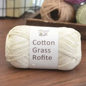 50g 102 meters 100% cotton raffia grass yarn for DIY soft crochet knitting yarn