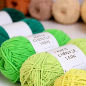 50g 145m Matte Chenille Yarn 3.0mm 100% Polyester Super Soft Chenille Thread for Hand Craft