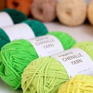 50g 145m Matte Chenille Yarn 3.0mm 100% Polyester Super Soft Chenille Thread for Hand Craft