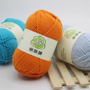 50g Soft Combed Cotton Yarn 5 Ply Crochet Yarn Hand Knitting for DIY Craft Yarn