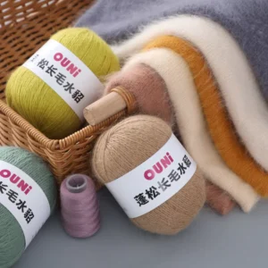 50g+20g Super Puffy Angora Winter Warming Fuzzy Yarn Rabbit Hair Small Package Hand KnitThread Mink Down Yarn