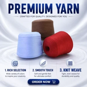 54NM 2 Eco Friendly Wool Modal Blended Yarn High Tenacity Anti static Dyed 6/20/24/30 Blend Knitting Yarn