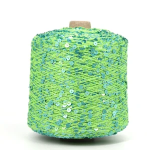 55% Cotton 45% PVC Glitter Crochet Paillette Yarn with Shiny Sequin for DIY Knitting Crochet Fancy Yarn Genre