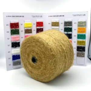 55% Polyester 45% Acrylic Mohair Yarn 4N Fancy Yarn Eco-Friendly Recycled Customized Color
