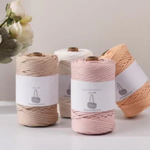 5mm 100% Polyester Braided Rope Gold Thread Bleached Pattern Eco Friendly Fancy Yarn High Tenacity Filament Yarn Knitting
