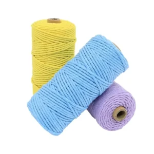 5mm Eco Friendly Colorful DIY Craft Twine Satin Cord 5mm Braided Twisted Natural Macrame 100% Cotton Bags Shoes