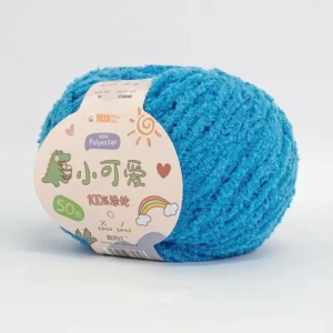 5mm Polyester Chunky Chenille Yarn 100% Polyester Yarn Dyed
