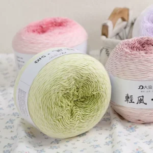 5ply 265g Combed Acrylic Blended Yarn Hand Knitting Long Thread Anti-Pilling Color Blended Multi-Color Dye Pattern