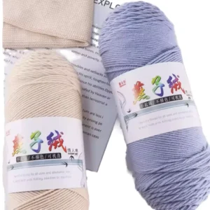 5ply Milk Cotton Yarn 200g Ring Spun 800n for Hand Machine Knitting Dyed Pattern with High Tenacity