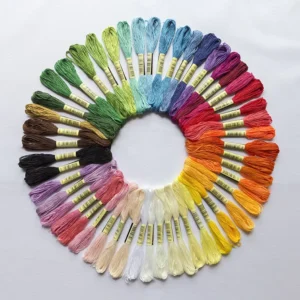 6 Strand 8m Polyester Cross Stitch Threads 36 50 100 200 447 Colors DIY Hand Embroidery Floss