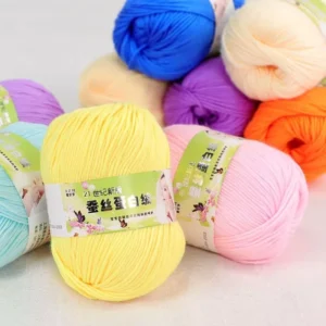 6 ply Chenille Acrylic Yarn for Baby Sweater Crochet Doll DIY Scarf & Slipper Hand Knitting