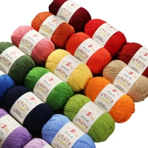60% Cotton 40% Acrylic Blended Yarn High Tenacity Dyed Yarn for Knitting