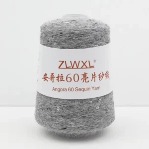600m Soft Fluffy 3mm Sequined Long Mink Yarn 100g 60% Angora Rabbit Hair Cashmere Yarn Dyed for Weaving Embroidery Knitting