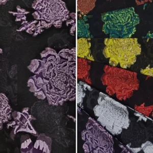 62gsm 12 Colors Ladies Women Woven Designer Evening Party Wedding Dress Brocade Jacquard Fabric for Girls’ Dresses Skirt