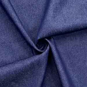 65% Cotton 33% Polyester 2% Spandex Breathable Comfortable Elastic Denim Trousers 190g Knitted Fabric Washed Process