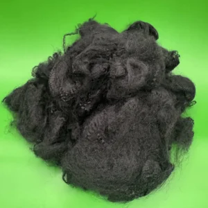 6D 90mm Virgin Polyester Staple Fiber Solid Black for Packaging Cushion Padding Concrete Spinning Use Custom Cut Length