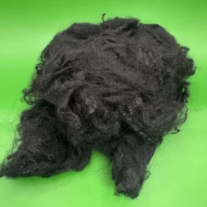 6D 90mm Virgin Polypropylene (PP) Staple Fiber Solid Black for Carpet and Floor Mat Filling Custom Length