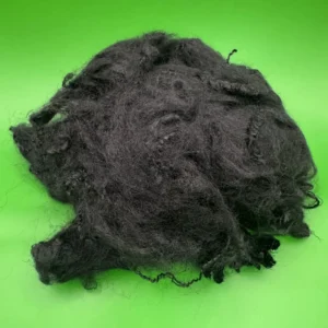 6D 90mm Virgin Polypropylene (PP) Staple Fiber Solid Black for Synthetic Leather & Shoe Material Custom Length