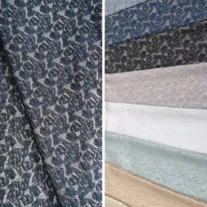 72gsm Luxury Floral 3D Jacquard Brocade Yarn Dyed Fabric for Dresses High-End Clothing Material