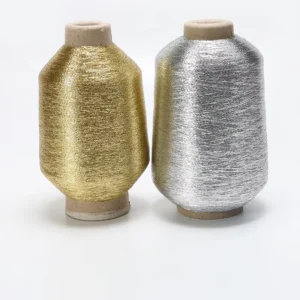 75D 100% Polyester Filament Metallic Yarn Gold and Silver Machine Embroidery Threads for Crochet Knitting Cross Stitch