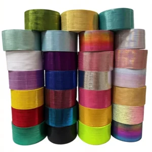 75mm Metallic Ribbon Multicolor Colorful for Gift Packaging DIY Hairbows Accessories 25Yards roll