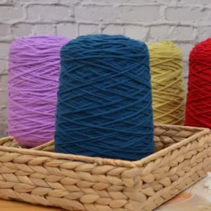 8 Ply High Tenacity Acrylic Blended Yarn Soft Milk Cotton Melange for Knitting and Weaving 400g with Soft and Dyed Pattern