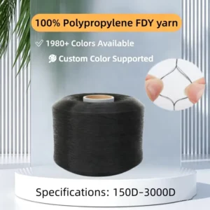 800D Black Normal Yarn 100% Polypropylene FDY Yarn Is Suitable for Yoga Belt Lifting Slings
