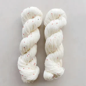 88% Superwash Merino 12% Bead Sequin 300m 100g Sport DK Weight Natural White Blended Hand Knitting Yarn