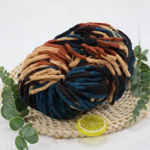 8mm Chunky Crochet Cotton Spotted Fancy Multi Color Knitting Yarn Fashion Textile Partner Bulky Chunky Chenille Yarn
