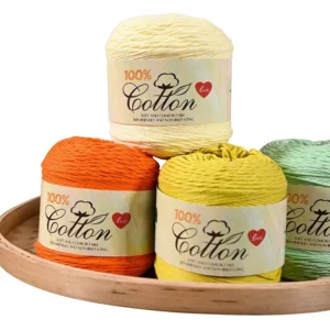 8ply 100% Cotton Yarn Open End Dyed Fancy Cotton Knitting Yarn for Hand Crochet Bags Baby Clothes Anti Bacteria Soft