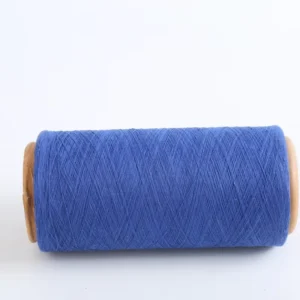 8s 10s Royal Blue Melange Yarn OE Carded Polyester Cotton Blend Anti Bacteria Recycled Knitting Socks