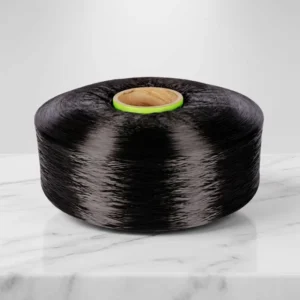 98% Recycled Polyester FDY Filament Yarn 240D 96F Semi Dull with GRS AA Dope Dyed Black