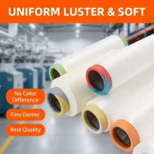 AA Grade Semi Dull Polyester DTY 75D/36F 75D/72F Microfiber Yarn for Super Soft Fabrics