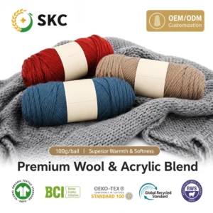 Acrylic Blended Felt Craft Roving Yarn Eco Friendly Abrasion Resistant Dyed Sewing Chunky Needle Felting Wet Felting Diy