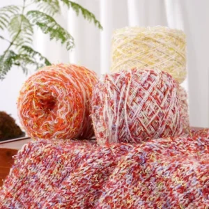 Acrylic Blended Yarn Dreamlike Dandelion Gradient Colors Hand Blended Skeins DIY Hand Knitting Crochet Kit Crochet Hook