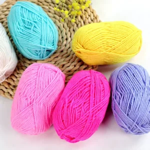 Acrylic Blended Yarn Dyed Ball Medium Thick Hand Knitting Crochet DIY Baby Yarn for Slippers Cushion Doll