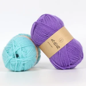 Acrylic Blended Yarn Knitting Multi Color 4 Ply Soft Crochet Thread for DIY Handmade Shoes