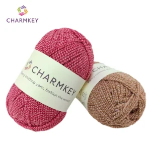 Acrylic Hand Knitting Mixed Color Dyed Tweed AB Yarn Strong Even