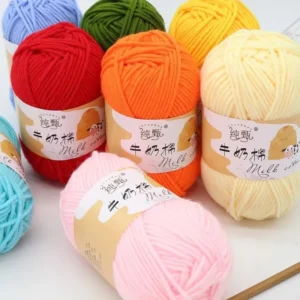 Acrylic Milk Yarn 5Ply 50g Amigurumi Tufting Hand Knitting Fine Organic Milk Cotton Crochet Yarn for Baby