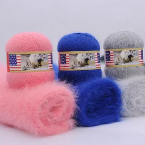 American Long-haired Mink Wool Mink Fluff Yarn Hand-woven Scarf Yarn