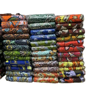Ankara New Design Custom Batik Print Combed Yarn Woven Brocade Fabric Flowers African Print Cotton Stock Fabric 6 Yards