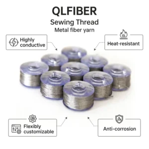 Anti corrosion Anti static Raw Stainless Steel Fiber Yarn for Sewing and Filter Cloth