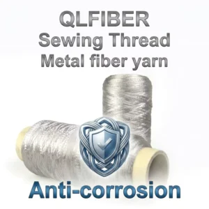 Anti static Raw Stainless Steel Fiber Yarn Heat resistant Sewing Thread